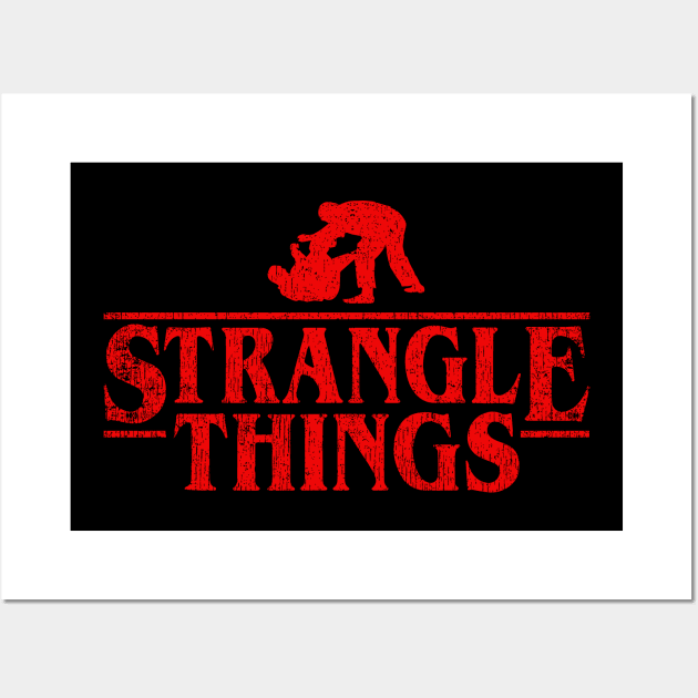 Jiu Jitsu Strangle Things graphic Wall Art by Panda Pope